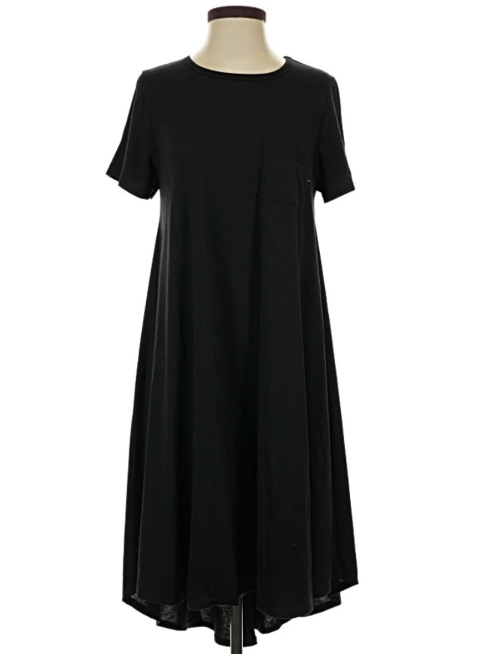 LuLaRoe Black Midi A-Line Pocket Dress
